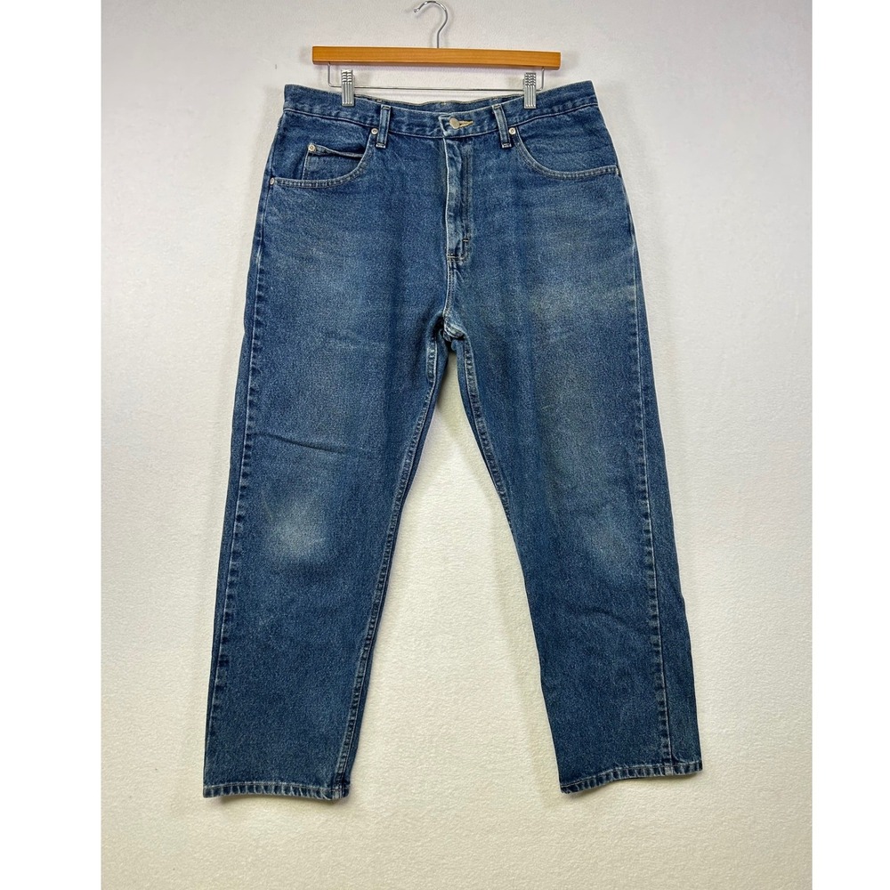 Wrangler Men's Relaxed Fit Blue Denim Jeans Size 36 x 30 9760WDR